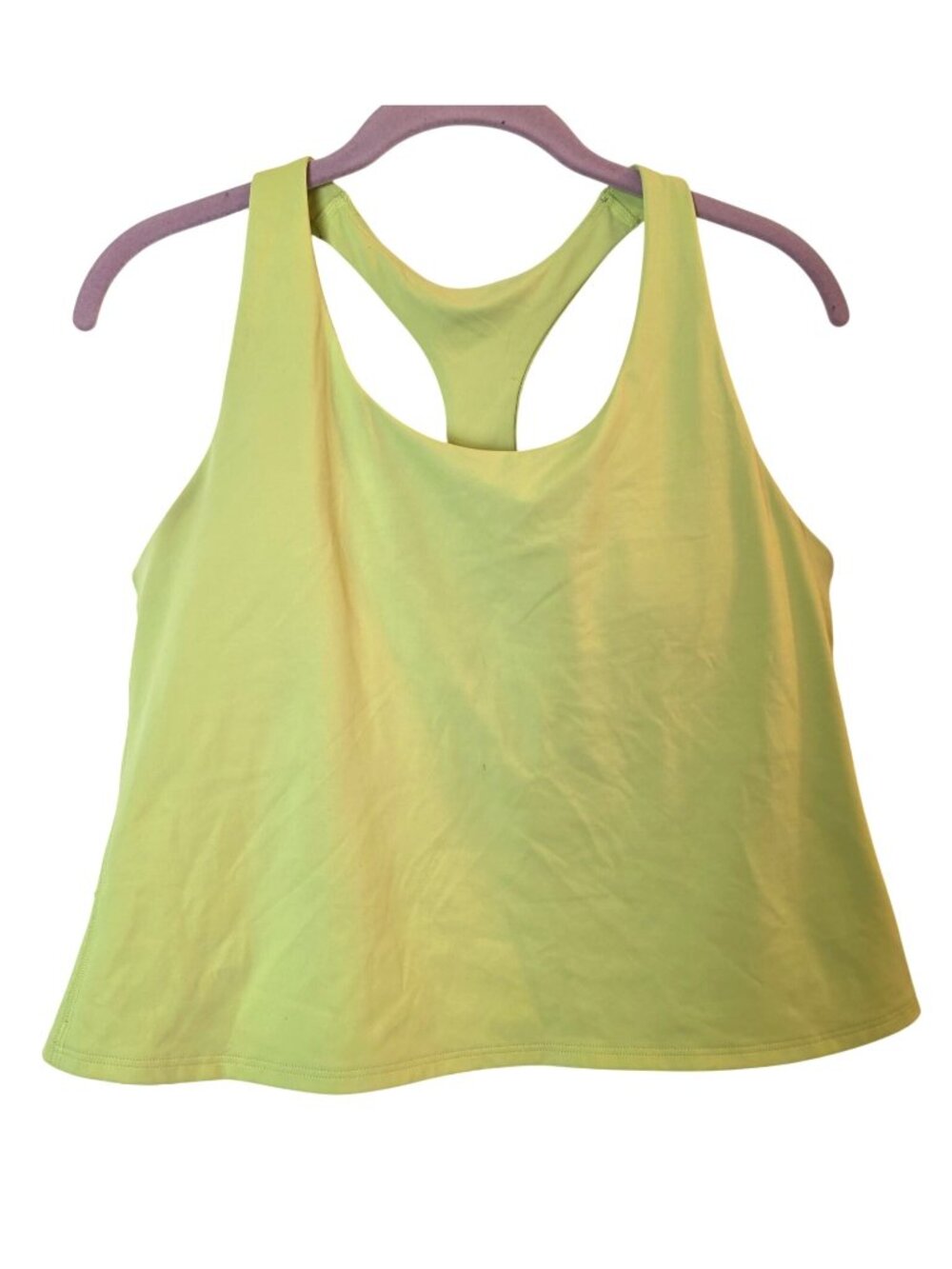 Old Navy PowerSoft Longline Light Support Sports Bra Lime Green L NWOT